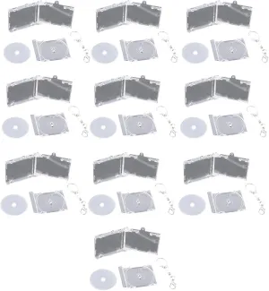 10pcs Acrylic Keyring Commemorative Miniature Album Keychain Charm Souvenir Stylish Backpack Pendant for Music Lovers
