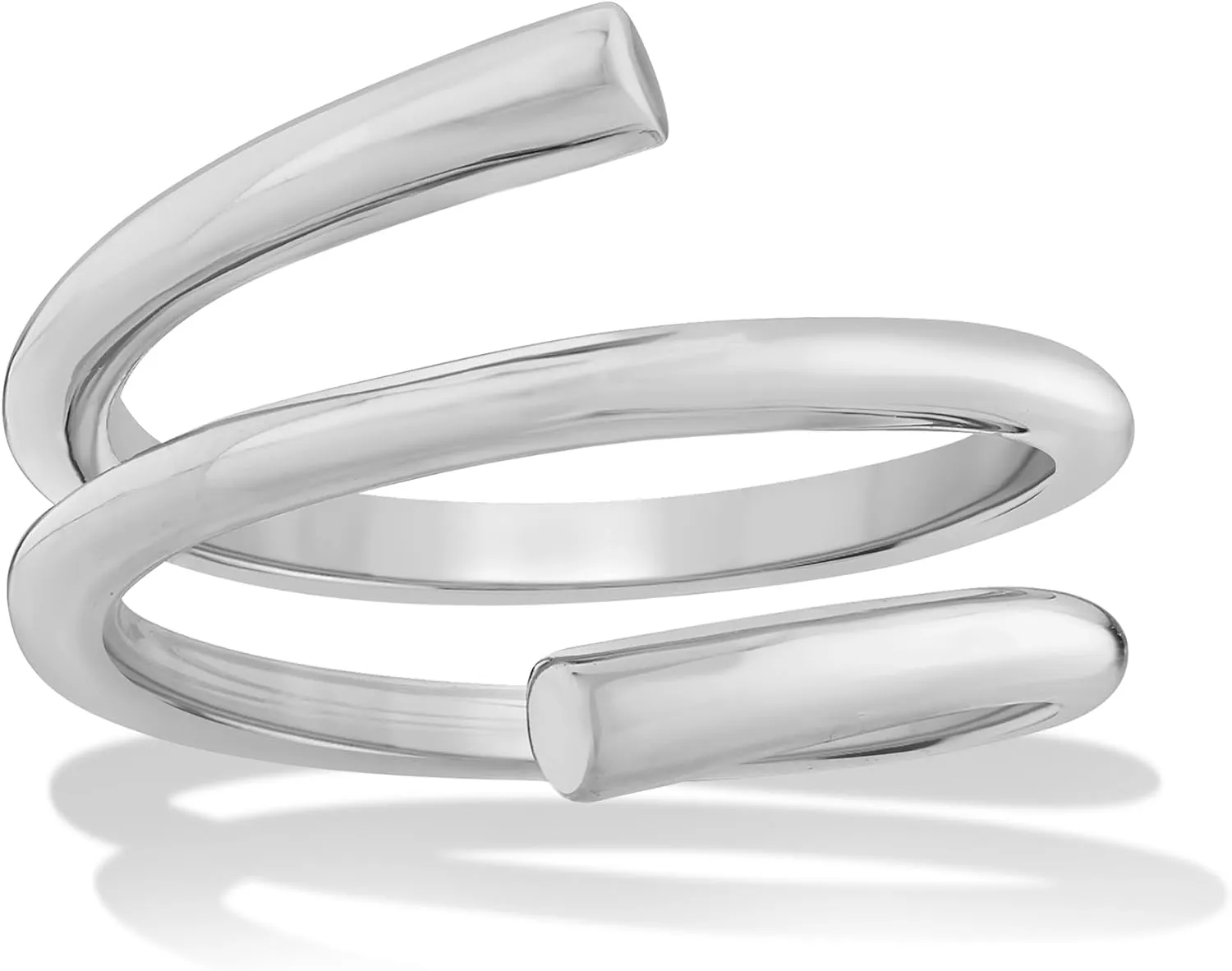 14K Gold or Platinum Plated Spiral Ring for Women | Size 5 to 9
