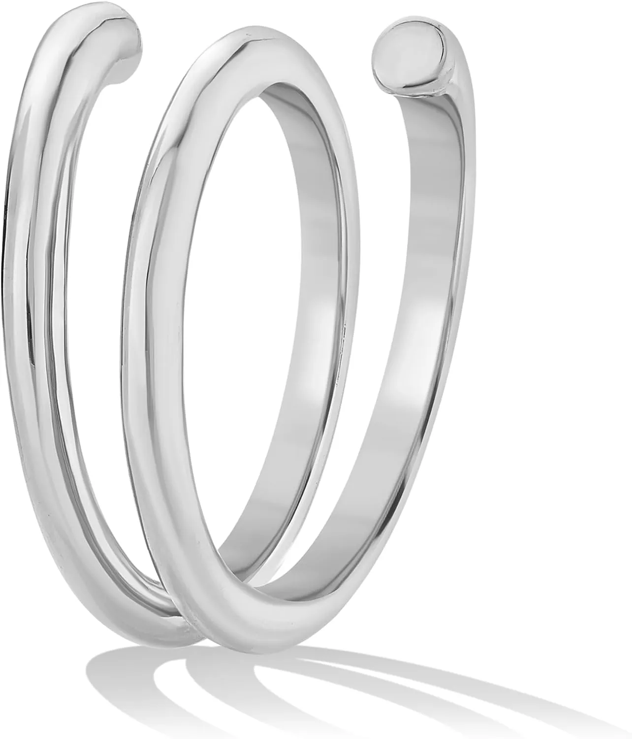 14K Gold or Platinum Plated Spiral Ring for Women | Size 5 to 9