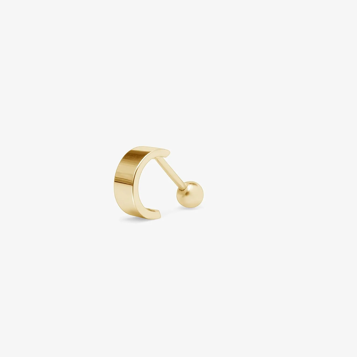 14K Solid Gold Mini Huggie Hoop Earring for Women Men Ear Cuff Earring Screw Back Cartilage Stud Helix Piercing Jewelry for Upper Ear Minimalist Small Hoop SINGLE/PAIR