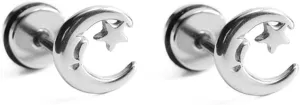 16G Star Moon Cartilage Stud Earrings for Women Men Fashion Cute Stainless Steel Flat Screw Back Helix Hypoallergenic Ear Piercing Jewelry Gifts Daughter Birthday Bff Xmas