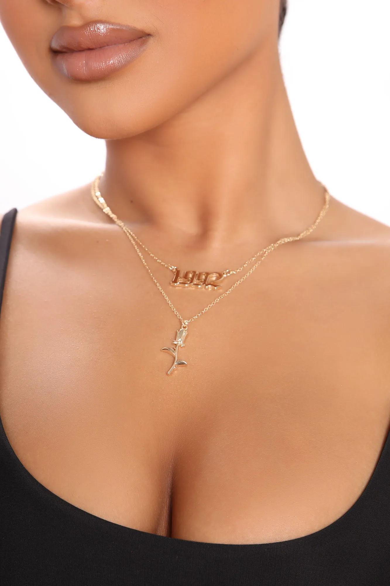 1992 Rose Necklace - Gold