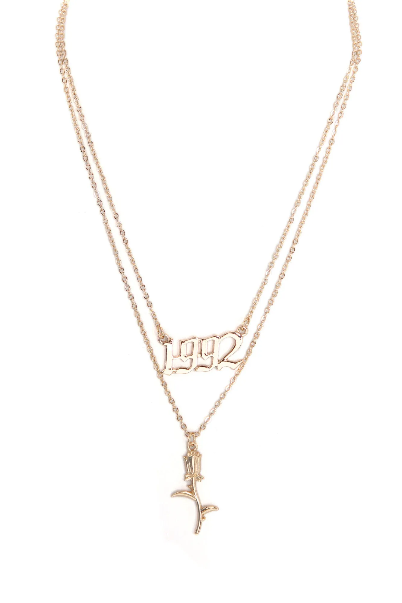 1992 Rose Necklace - Gold