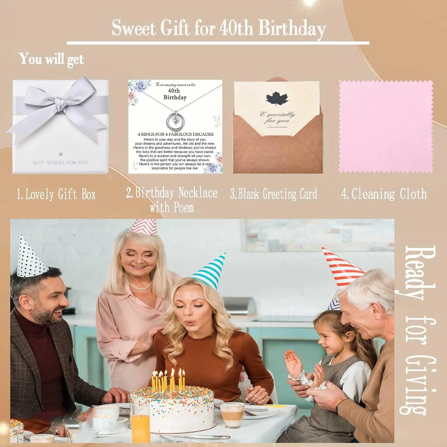 21st 30th 40th 50th 60th 70th 80th 90th 100th Birthday Gifts for Women, Silver Necklace Jewelry for Mom Daughter Nana Friend Sister Wife