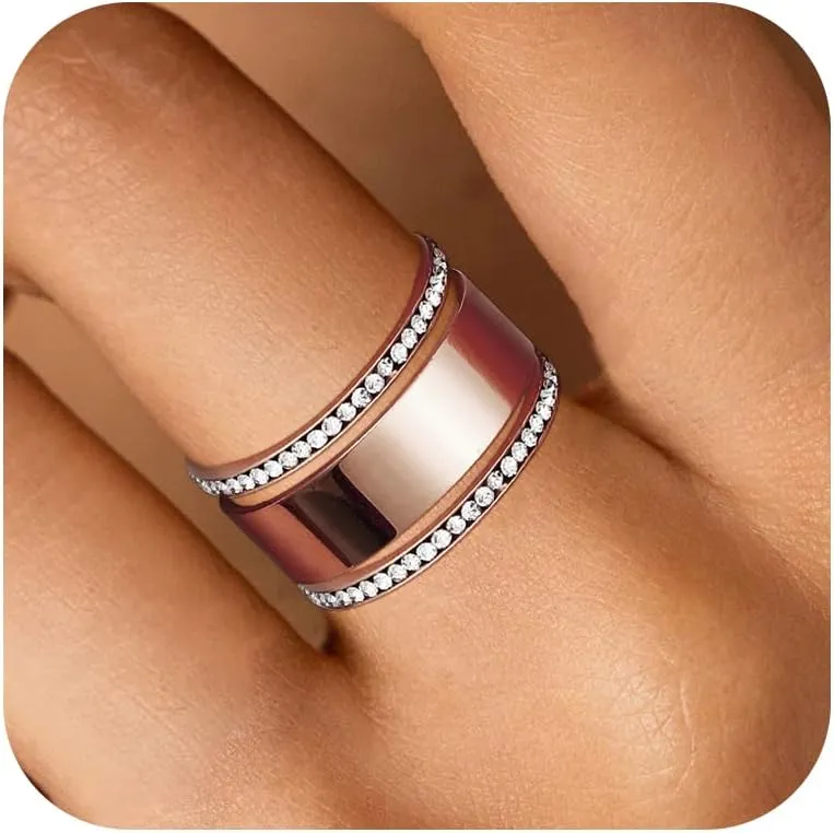 3-Pack Gold Stacking Rings for Ouras Gen 4/Ouras Gen 3, Cubic Zirconia Simulated Diamond Silver Ouras Ring Stackable Jewelry Gift for Women