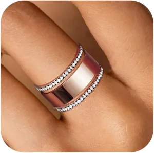 3-Pack Gold Stacking Rings for Ouras Gen 4/Ouras Gen 3, Cubic Zirconia Simulated Diamond Silver Ouras Ring Stackable Jewelry Gift for Women