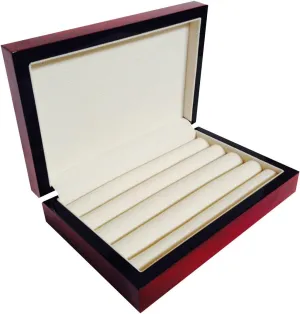 4 Less Co Cufflink Ring Storage Box Jewelry Display Wood Organizer Case - Cherry 4091C
