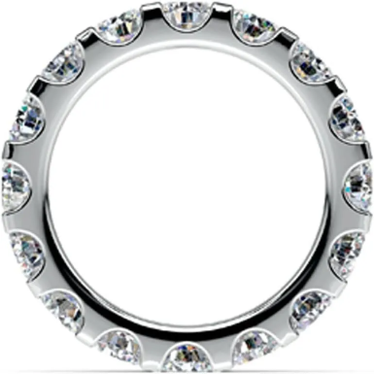 4.00 ct Ladies Round Cut Diamond Eternity Wedding Band Ring in 14 kt White Gold
