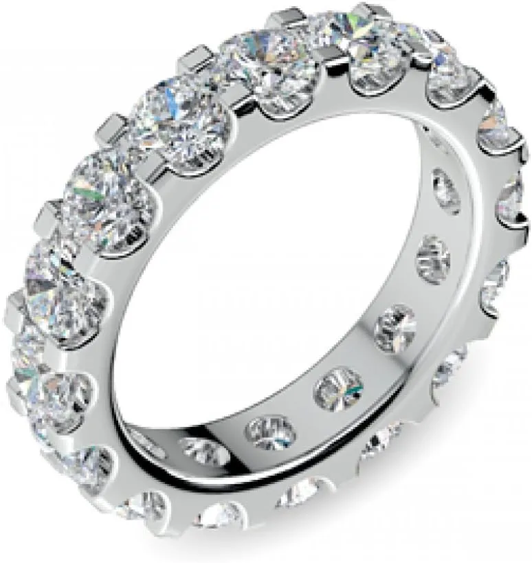 4.00 ct Ladies Round Cut Diamond Eternity Wedding Band Ring in Platinum