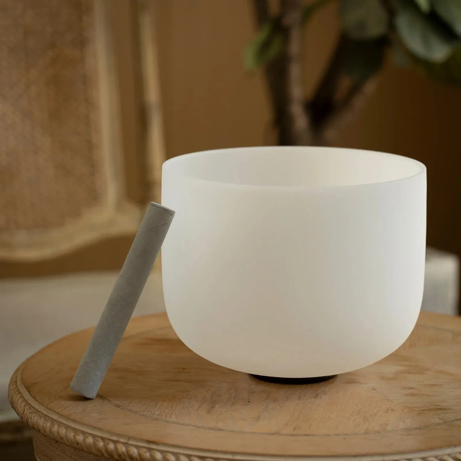 440hz/432hz 6"b 8"g 10"e 12"c 4 Pcs Frosted Quartz Crystal Singing Bowl Chakra Set