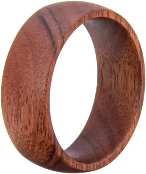 6mm 8mm Men Women Natural Iron Wood Ring Iron Wood Anniversary Wedding Ring Band,Domed Couple Wood Anniversary Ring with Free Zebra Wooden Ring Box