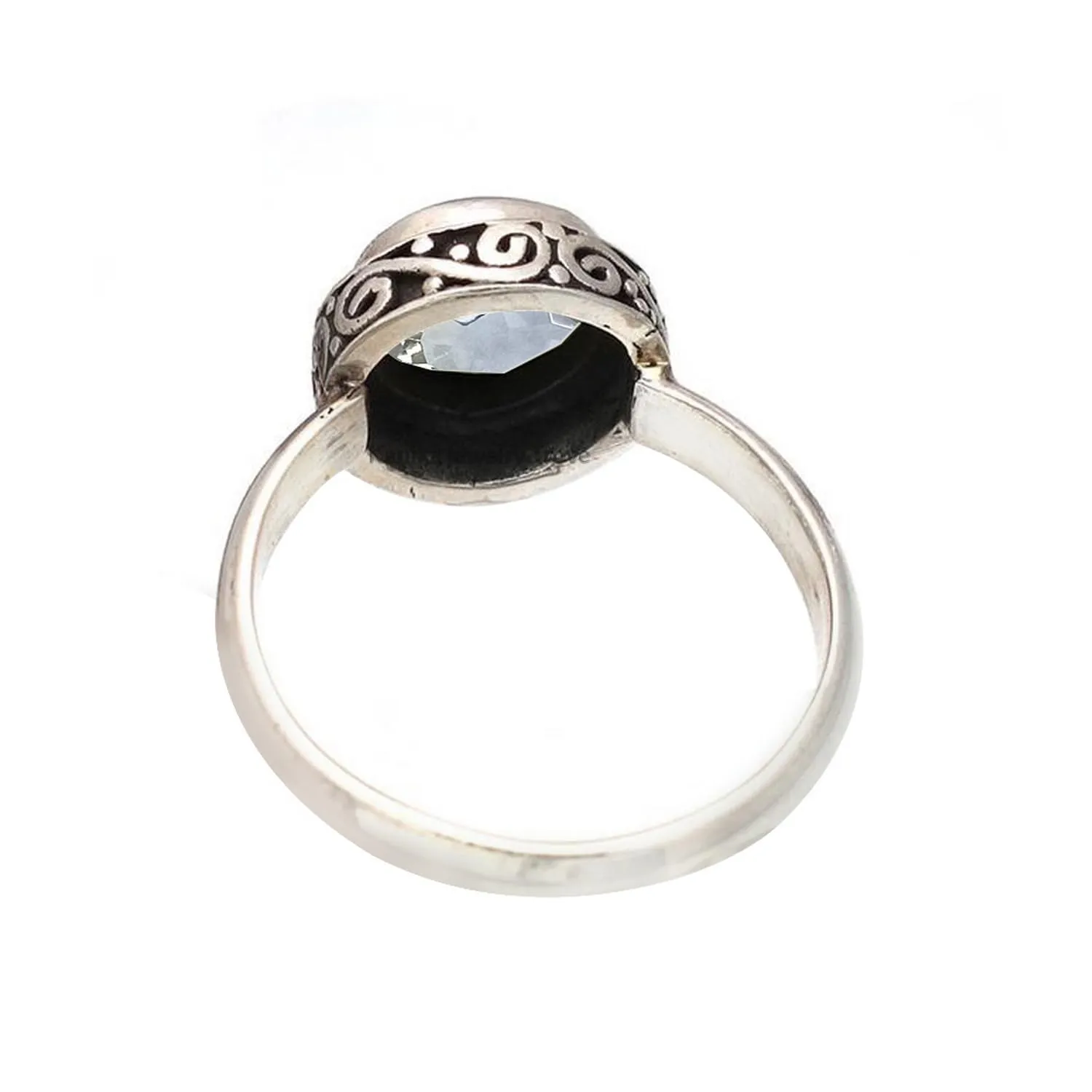 7x7 MM Round Shape Gemstone Designer 925 Sterling Silver Ring for Women, Gift Ring for Wedding, Anniversary Solitaire Ring (US Ring size 6, Crystal Quartz)