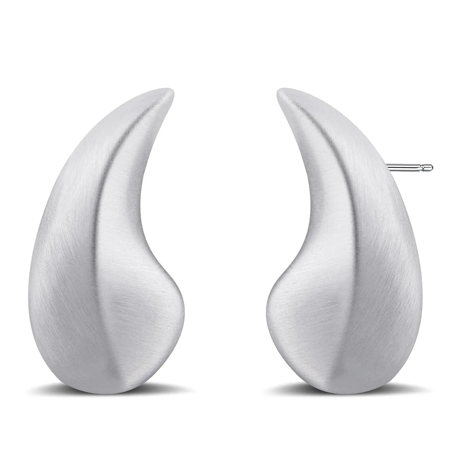 925 Sterling Silver Chunky Teardrop Stud Earrings Waterdrop Earrings Studs Hypoallergenic Fashion Earrings for Women Girls