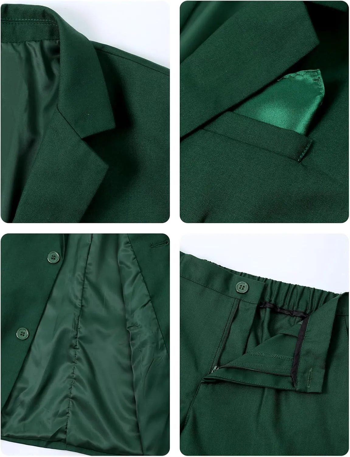 A&J DESIGN Boys 7-Piece Formal Suit Ring Bearer Outfit with Dress Shirt, Jacket, Vest, Pants, Tie, Bowtie and Pocket Square
