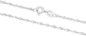 Adabele Solid 925 Sterling Silver White Gold Diamond Cut Singapore Chain Link Necklace 1.2mm 1.4mm Strong Tarnish Resistant Hypoallergenic Nickel Free Jewelry