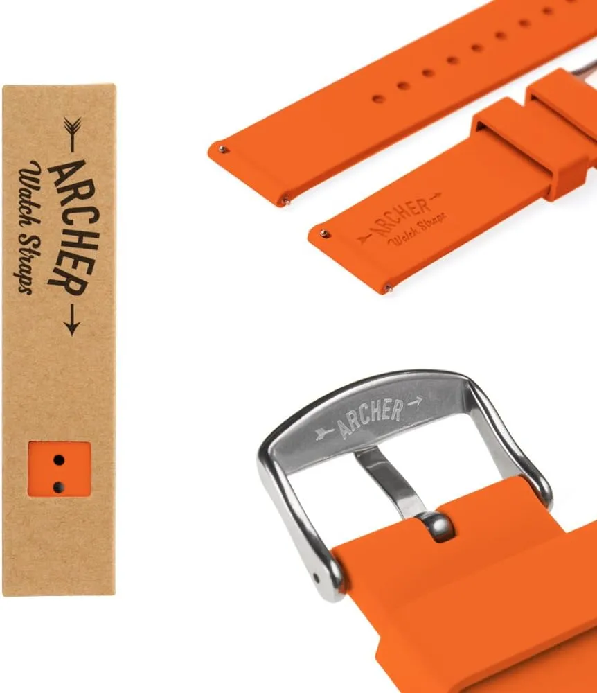 Archer Watch Straps - Soft Silicone Quick Release Watch Bands