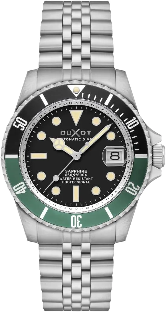 Atlantica Men's Automatic Dive Watch  Japanese Movement, 42mm Stainless Steel Case, Water Resistant 200m, Stainless Steel Bracelet, DX-2057