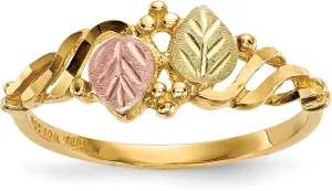 Avariah 10k Tri-Color Black Hills Gold Ring - Ring Size 7.0
