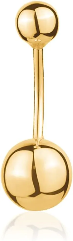 Belly Button Ring for Women 14k Gold Navel Rings Barbell or Simulated Diamond Gemstone | 16g | Real Gold Body Piercing Jewelry