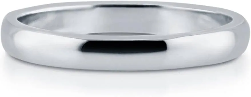 BERRICLE Sterling Silver Wedding Rings Band for Women, Rhodium Plated Size 4-10