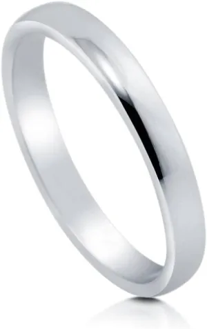 BERRICLE Sterling Silver Wedding Rings Band for Women, Rhodium Plated Size 4-10