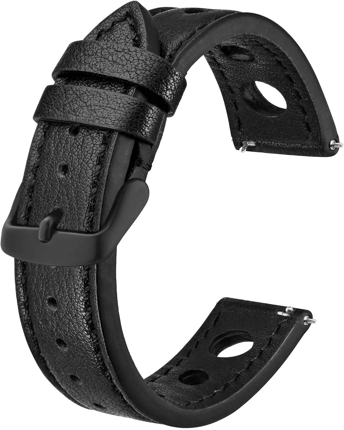 BISONSTRAP Rally Watch Bands, Leather Watch Straps for Men, 18mm, 20mm, 22mm