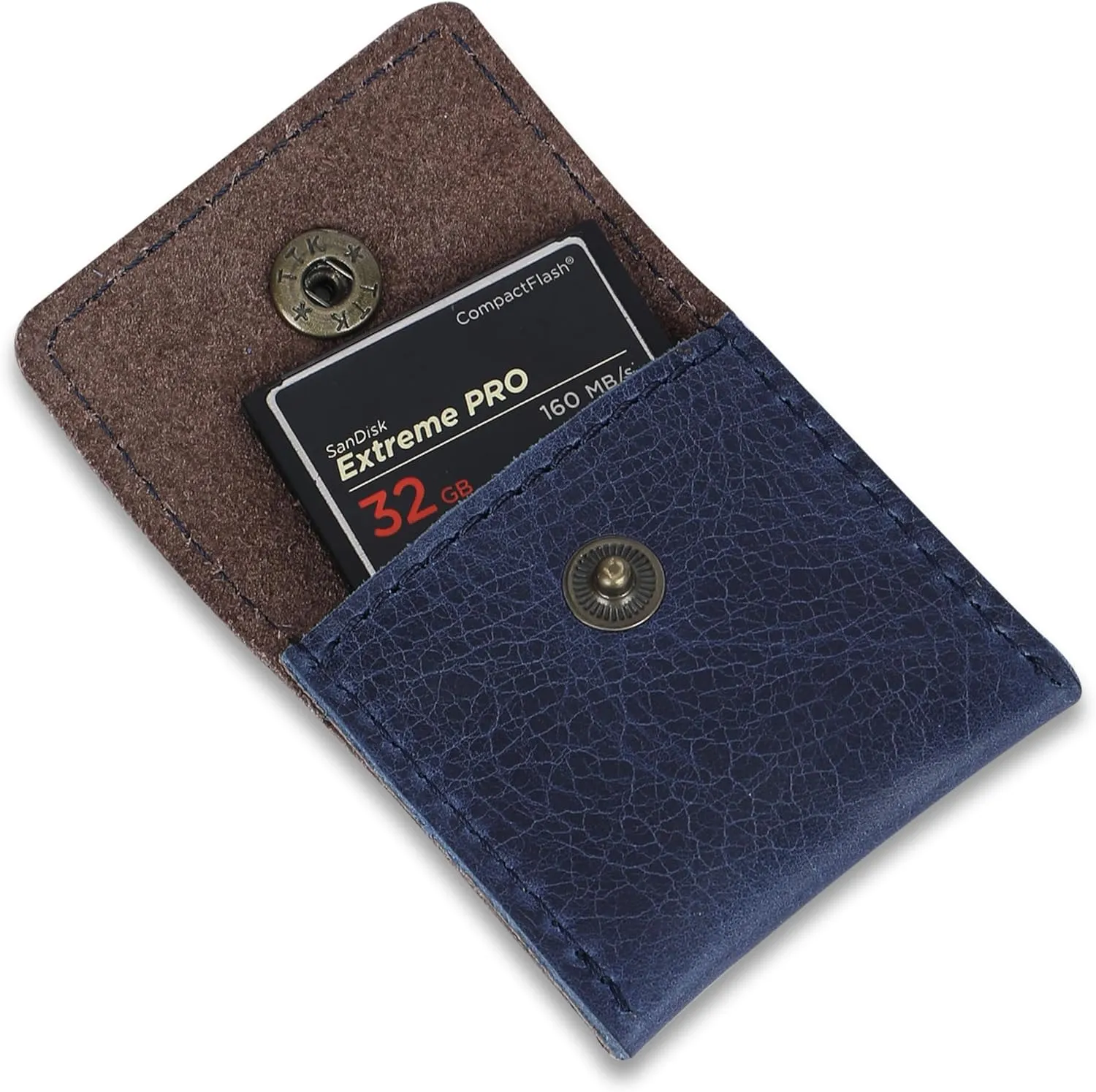 Blue Leather Pouch Wedding Engagement Ring Holder for Men & Women - Handcrafted Leather Ring Case Bridal Jewellery Storage