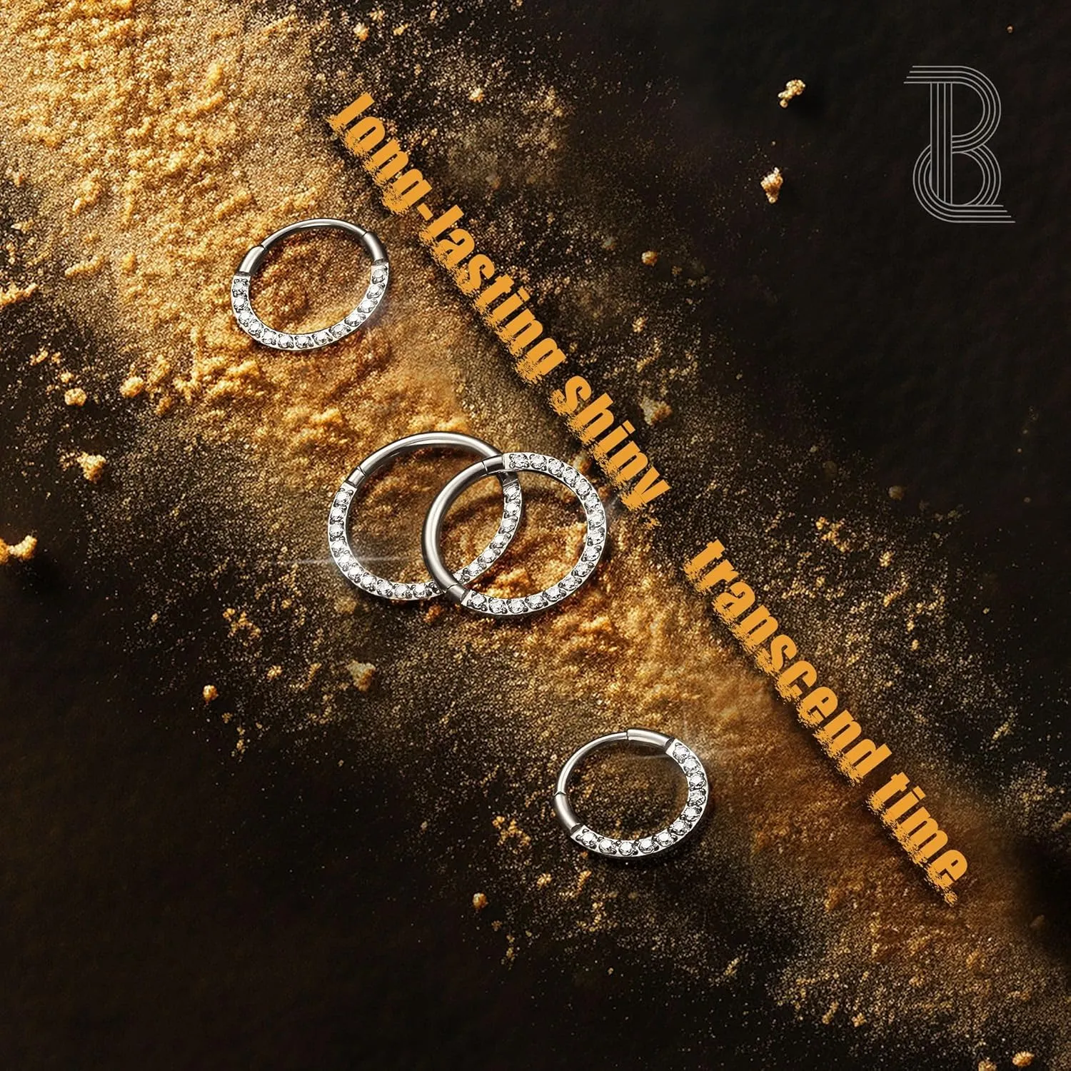 BodyBonita Hinged CZ Septum Rings - 316L Surgical Steel Nose Rings Hoops for Women 20G/18G/16G Cartilage Earrings Conch Piercing Jewelry Helix Rook Tragus Lobe Daith Snug Belly Button Ring 6mm-10mm