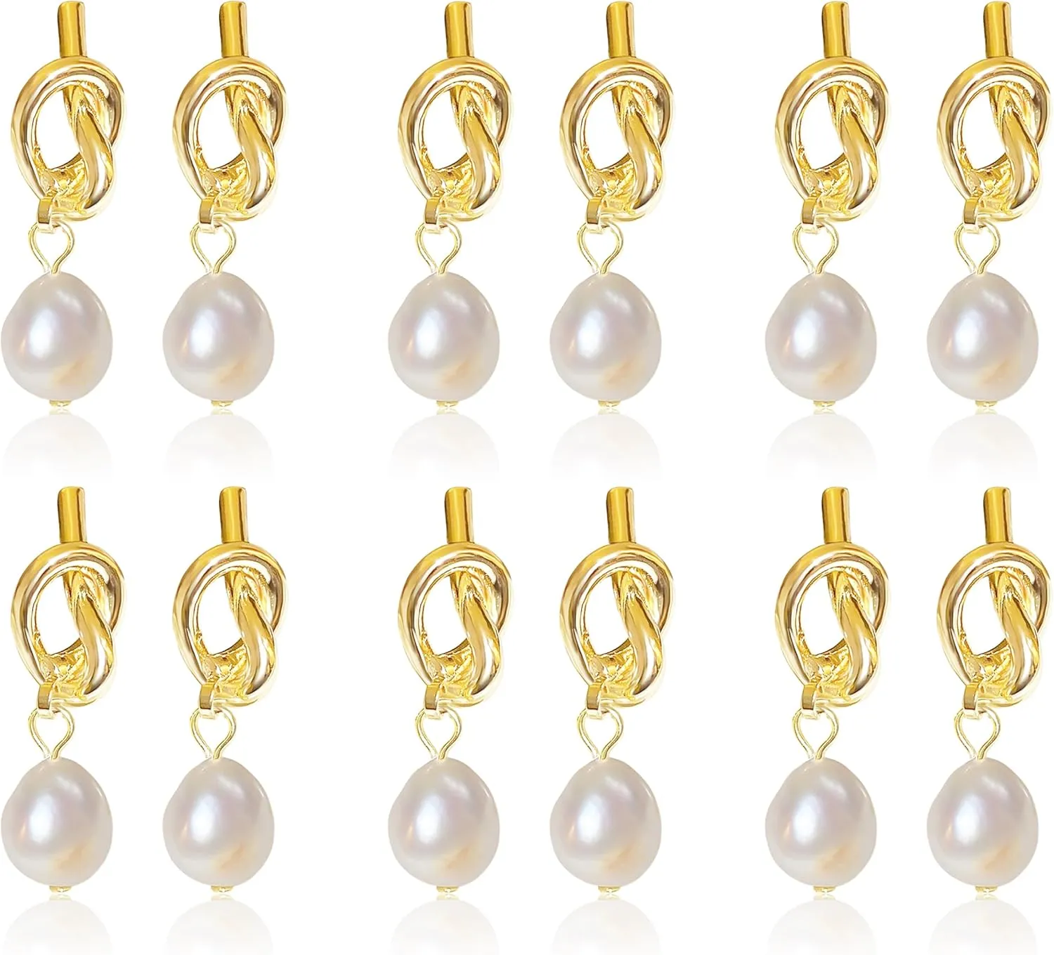 Bridesmaid Gifts Bridesmaid Earrings Gold Knot Pearl Earrings Bridesmaids Proposal Accessory Wedding Day Jewelry Gifts