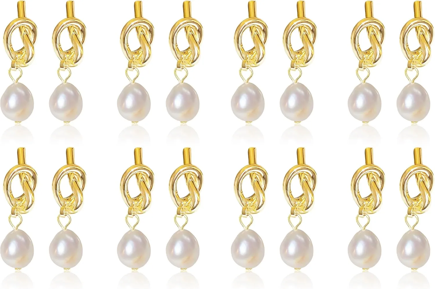 Bridesmaid Gifts Bridesmaid Earrings Gold Knot Pearl Earrings Bridesmaids Proposal Accessory Wedding Day Jewelry Gifts