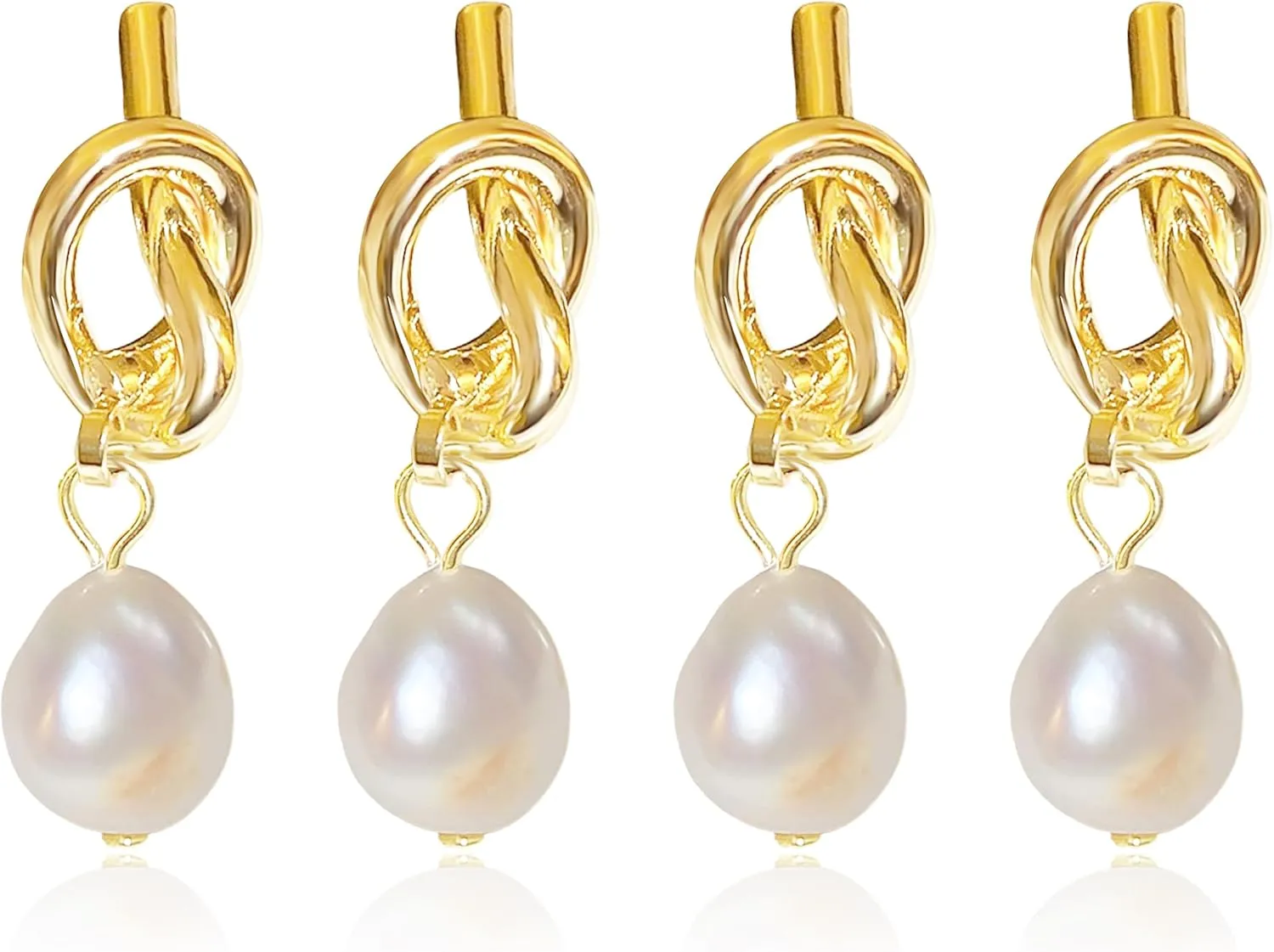 Bridesmaid Gifts Bridesmaid Earrings Gold Knot Pearl Earrings Bridesmaids Proposal Accessory Wedding Day Jewelry Gifts