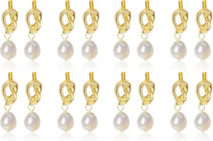 Bridesmaid Gifts Bridesmaid Earrings Gold Knot Pearl Earrings Bridesmaids Proposal Accessory Wedding Day Jewelry Gifts