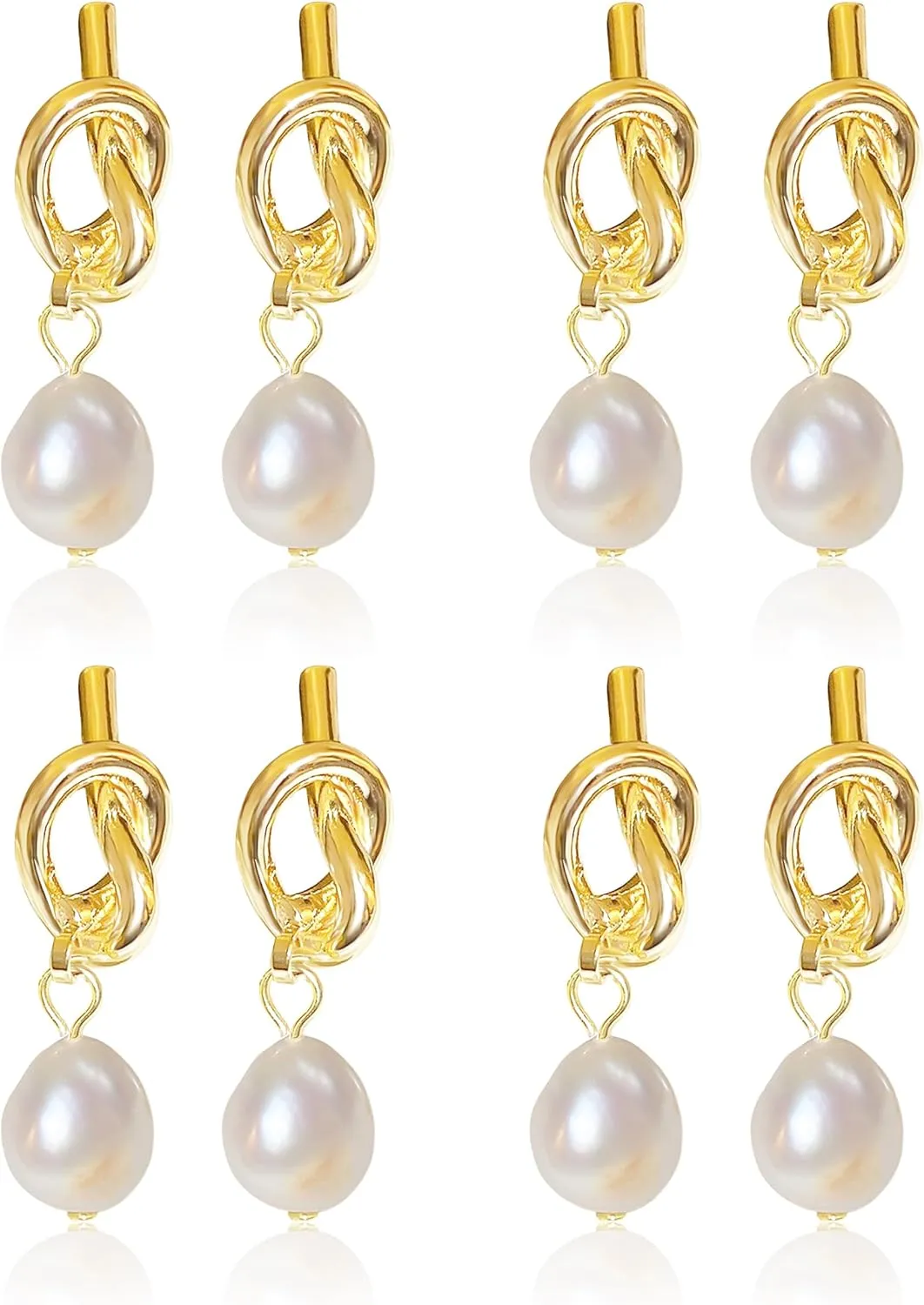 Bridesmaid Gifts Bridesmaid Earrings Gold Knot Pearl Earrings Bridesmaids Proposal Accessory Wedding Day Jewelry Gifts