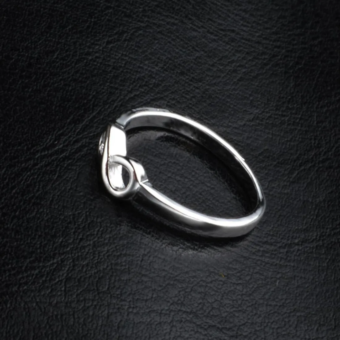 CCBFY 18k White Gold Gold Plated 925 Sterling Silver Rings for Women Promise Rings for Her, Stackable Wedding Bands Rings for Women Infinity Forever Love Knot Ring