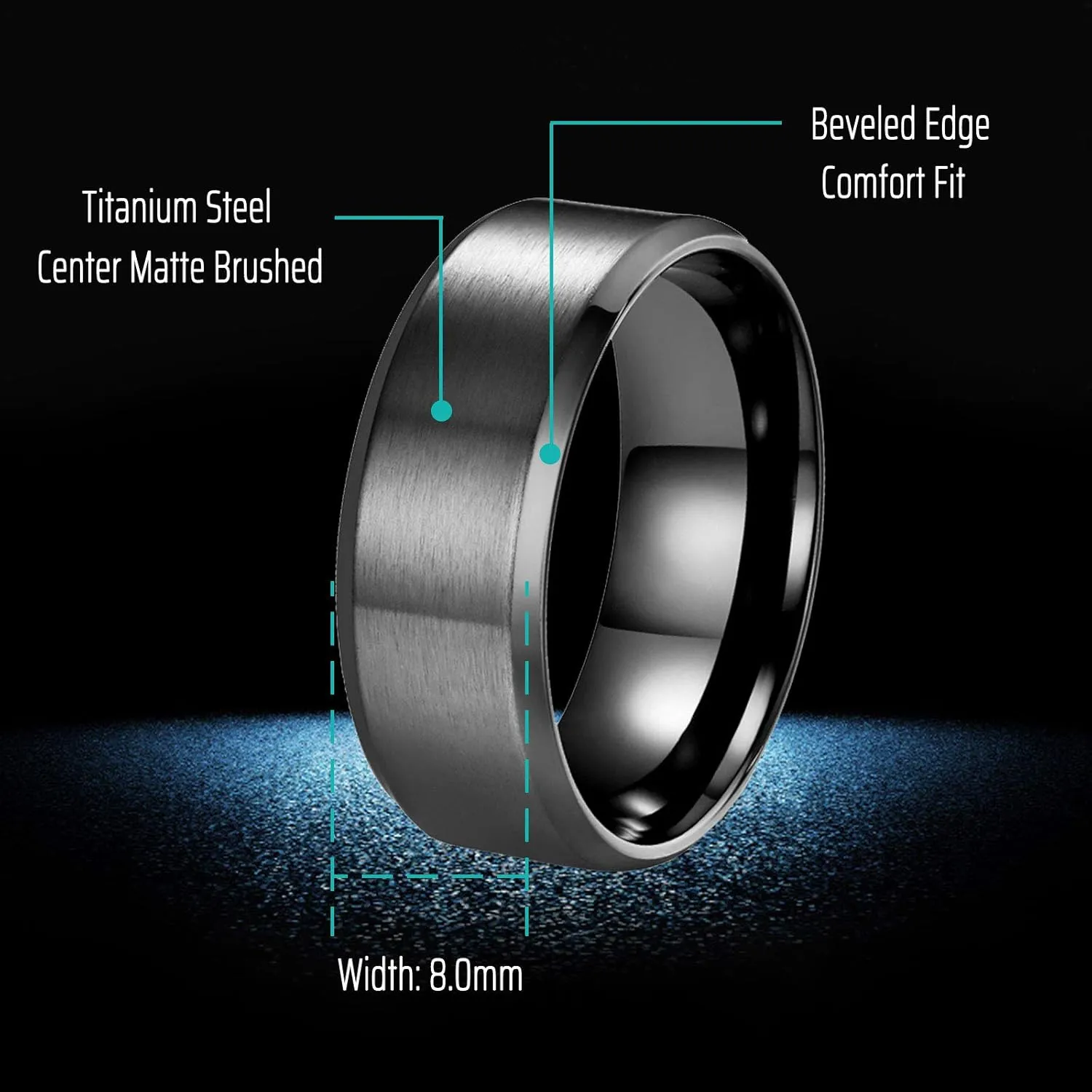 CEJUG 2Ct 18k Black Gold Wedding Ring Sets for Women and Men Hers His Titanium Bands Stainless Steel Couple Rings Cz