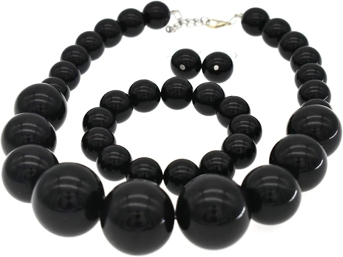 Chunky Simple Layer Stylish Faux Pearl with Crystal Bead Necklace for Women Discover the Epitome of Sophistication Elevate your Look with the Harmonious Fusion of Faux Pearls and Shimmering Crystal