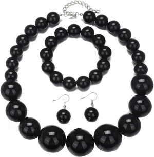 Chunky Simple Layer Stylish Faux Pearl with Crystal Bead Necklace for Women Discover the Epitome of Sophistication Elevate your Look with the Harmonious Fusion of Faux Pearls and Shimmering Crystal
