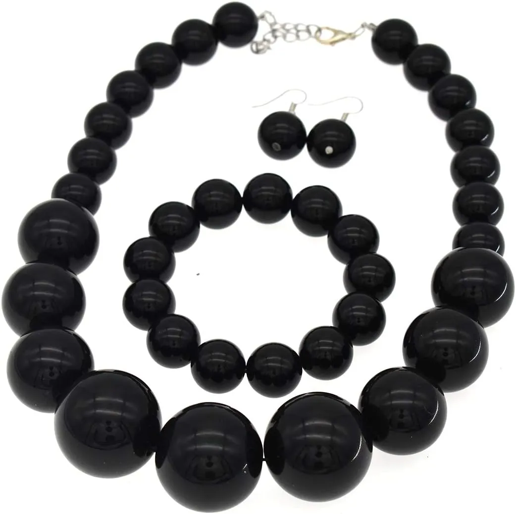 Chunky Simple Layer Stylish Faux Pearl with Crystal Bead Necklace for Women Discover the Epitome of Sophistication Elevate your Look with the Harmonious Fusion of Faux Pearls and Shimmering Crystal