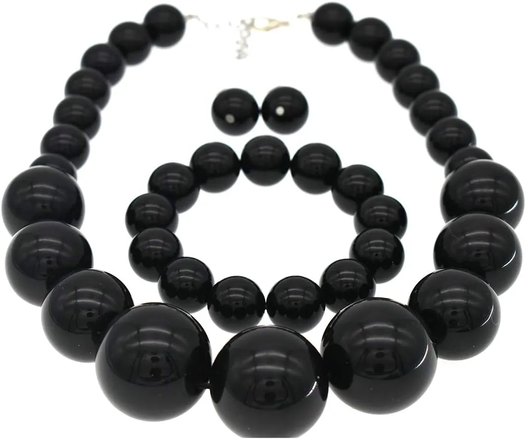 Chunky Simple Layer Stylish Faux Pearl with Crystal Bead Necklace for Women Discover the Epitome of Sophistication Elevate your Look with the Harmonious Fusion of Faux Pearls and Shimmering Crystal
