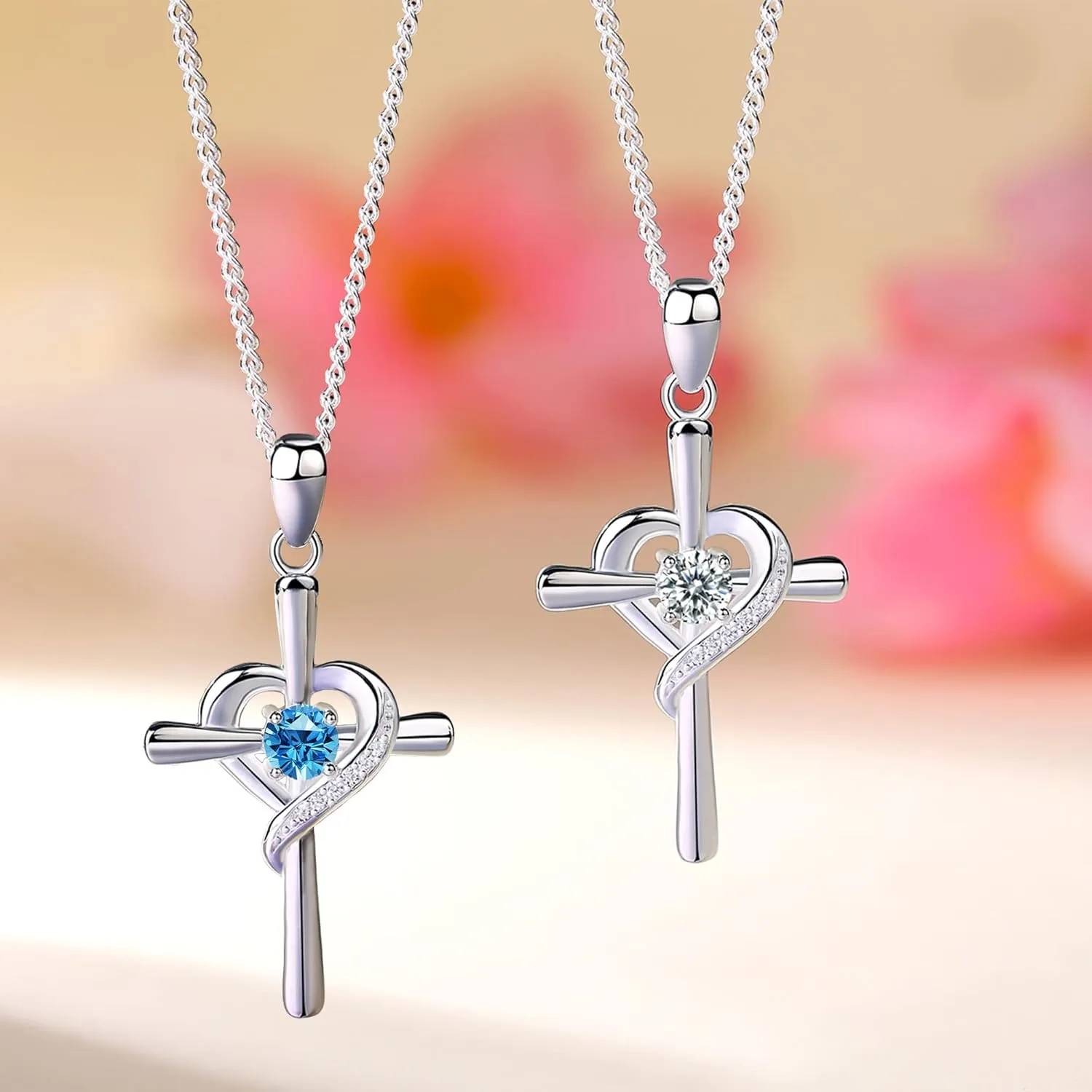 Classic Simple 925 Sterling Silver Cz Cross Crucifix Pendant Necklace for Women and Men - Holy Religious Faith Christian Jewelry - Sparkling Modern Statement Trendy Everyday Fashion Gifts