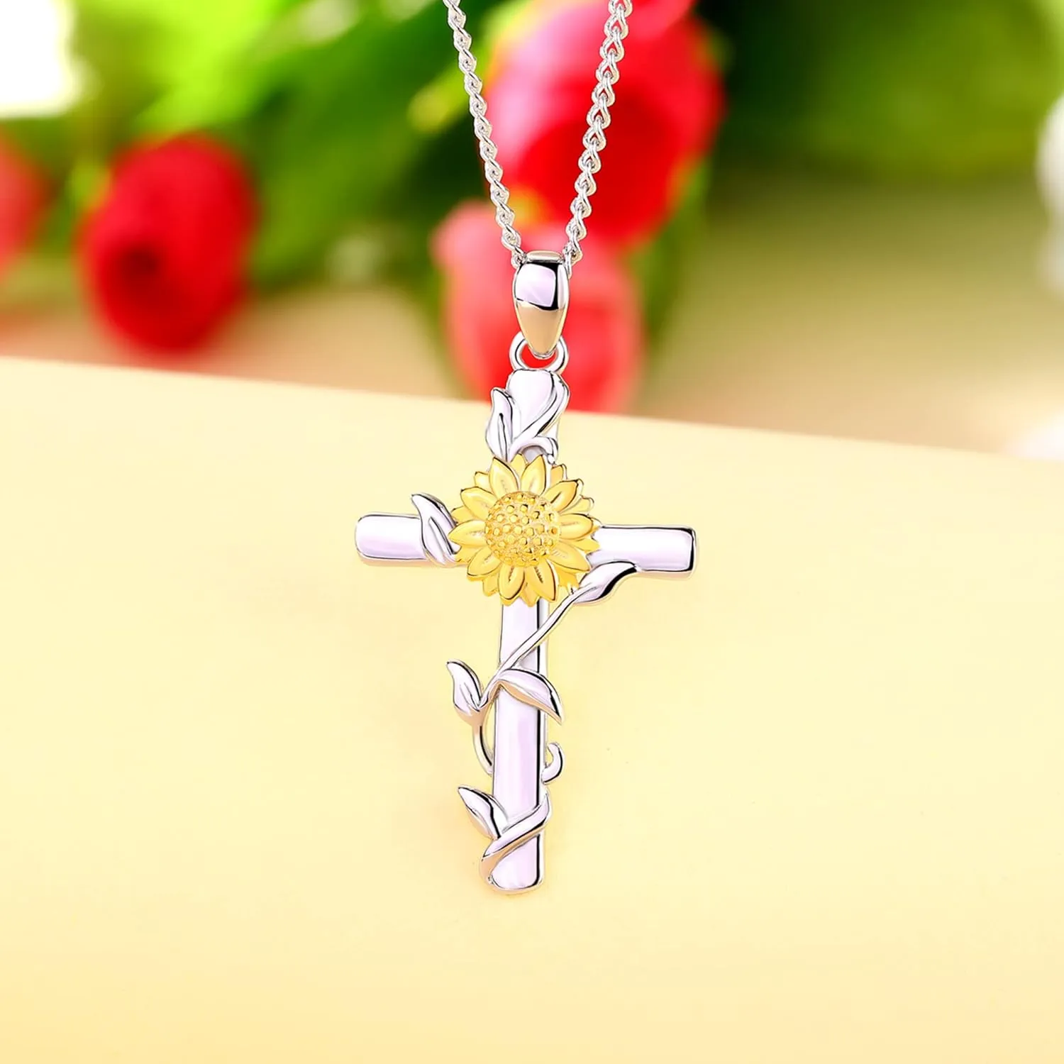 Classic Simple 925 Sterling Silver Cz Cross Crucifix Pendant Necklace for Women and Men - Holy Religious Faith Christian Jewelry - Sparkling Modern Statement Trendy Everyday Fashion Gifts