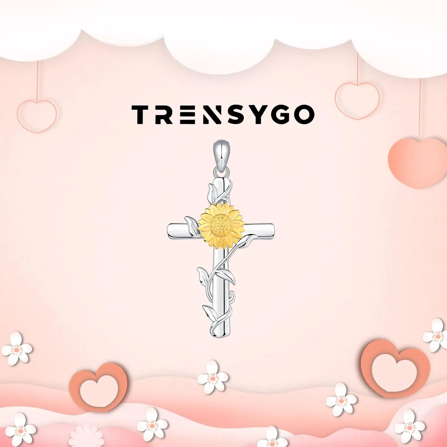 Classic Simple 925 Sterling Silver Cz Cross Crucifix Pendant Necklace for Women and Men - Holy Religious Faith Christian Jewelry - Sparkling Modern Statement Trendy Everyday Fashion Gifts