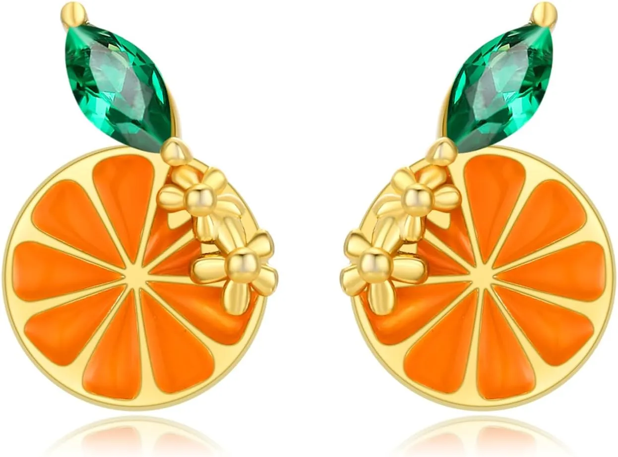 Dreamboat Sterling Silver Fruit Earring for Women Small Stud Earrings Fruit Accessories Summer Jewelry Gifts