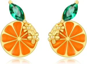 Dreamboat Sterling Silver Fruit Earring for Women Small Stud Earrings Fruit Accessories Summer Jewelry Gifts