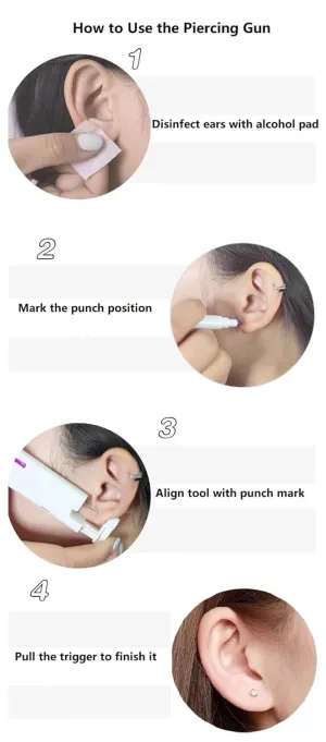 Ear Piercing Earrings Studs, Surgical Stainless Steel Cubic Zirconia CZ Piercing Studs Earrings, Nose Piercing, Belly Piercing, 20 Pairs 4MM for Various Ear Piercing Guns, Clear