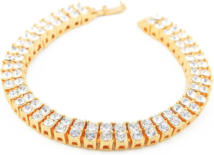 EMESLY Solid Miami Cuban Link Chain Gold/Silver Necklace (16, 18, 20, 22, 24 Inches Length); Hip Hop Bracelet (8" Length) for Men & Women; Perfect Iced Out Bling Jewelry Gift