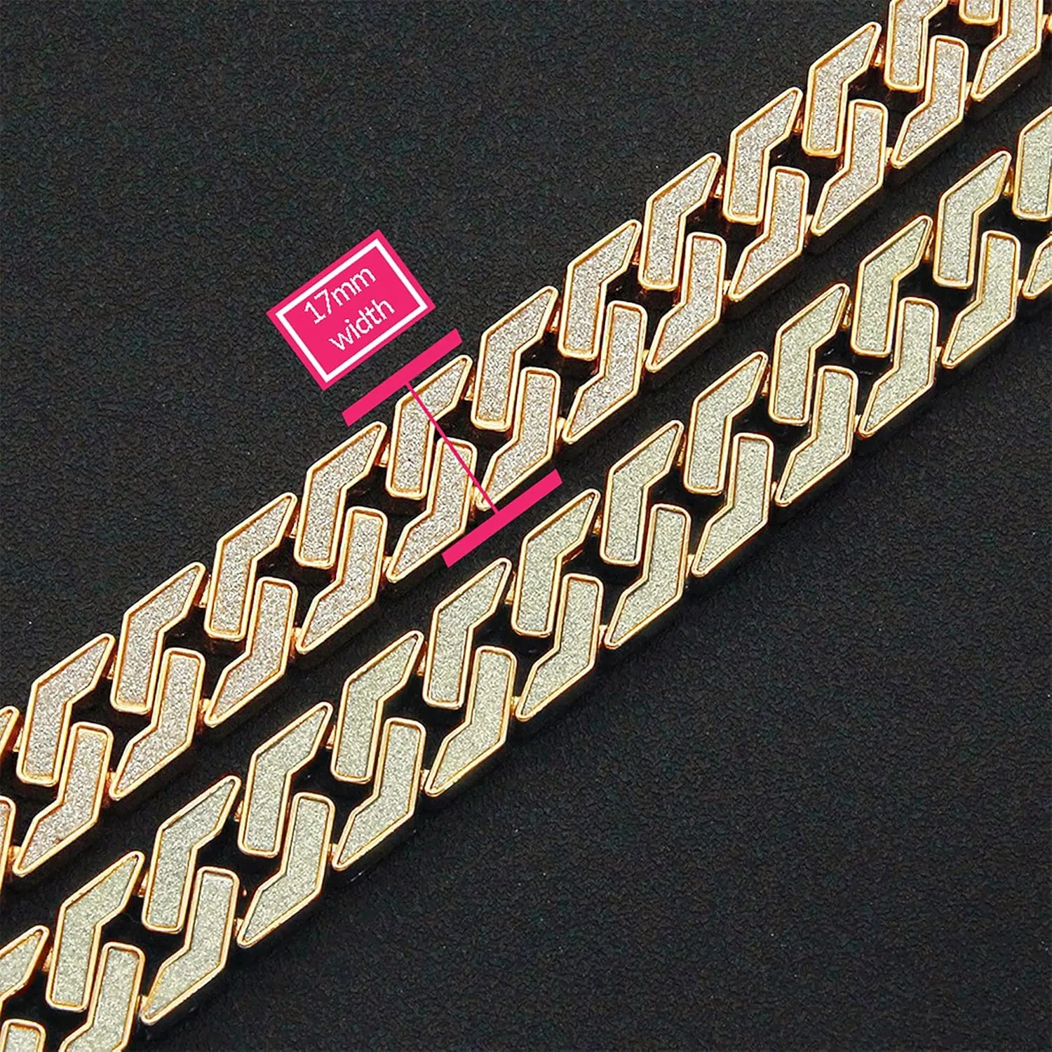 EMESLY Solid Miami Cuban Link Chain Gold/Silver Necklace (16, 18, 20, 22, 24 Inches Length); Hip Hop Bracelet (8" Length) for Men & Women; Perfect Iced Out Bling Jewelry Gift