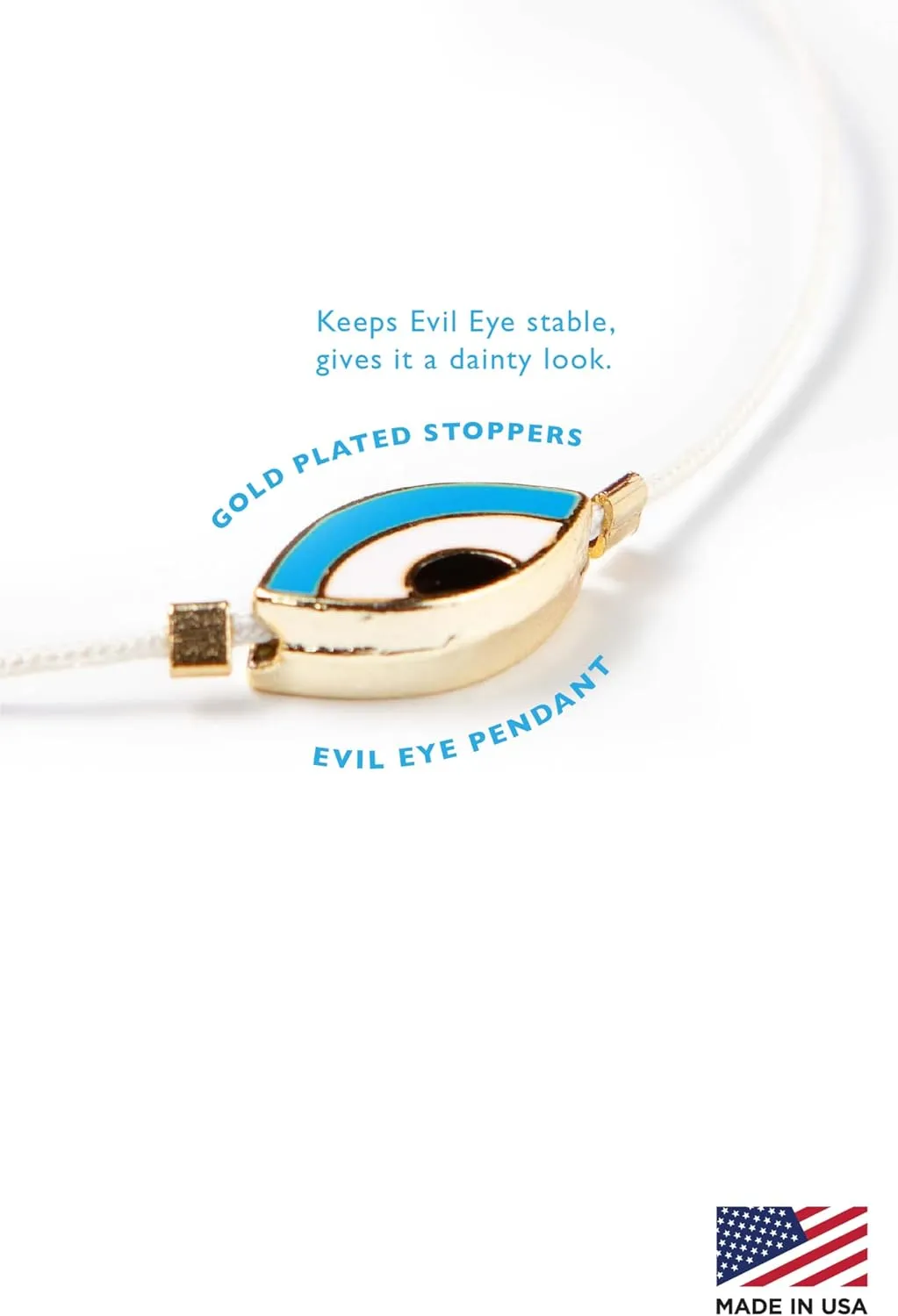 Evil Eye Charm Bracelet - String Evil Eye Jewelry  Modern Evil Eye - Friendship Bracelet - Mexican Bracelet Mal De Ojo Turco - Protection Bracelet - Luck Amulet for Women, Men, Family & Friends