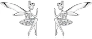 Fairy Stud Earrings 925 Silver Fashion Personality Trendy Ear Studs Gifts for Women