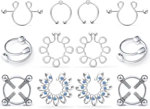 Fake Nipple Piercing, Non Piercing Nipple Rings